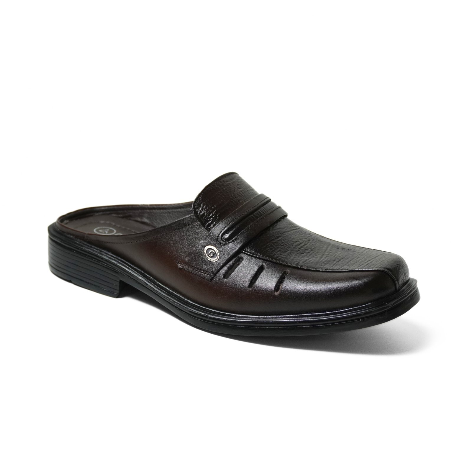 Sepatu Bustong Pria Kulit Asli SK-01 Hitam - Coklat