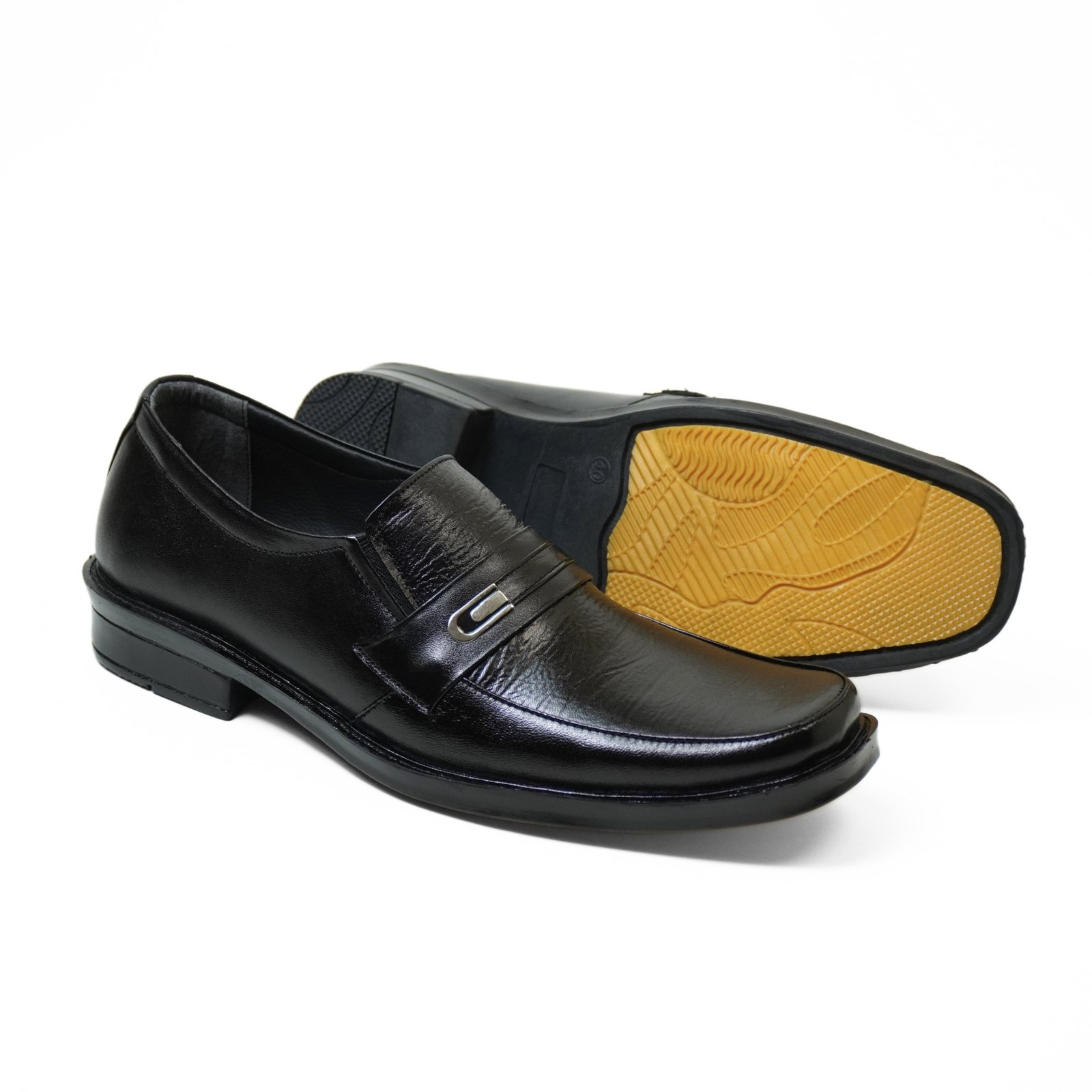 Sepatu Pantofel Pria Kulit Asli GS-02 Slip On