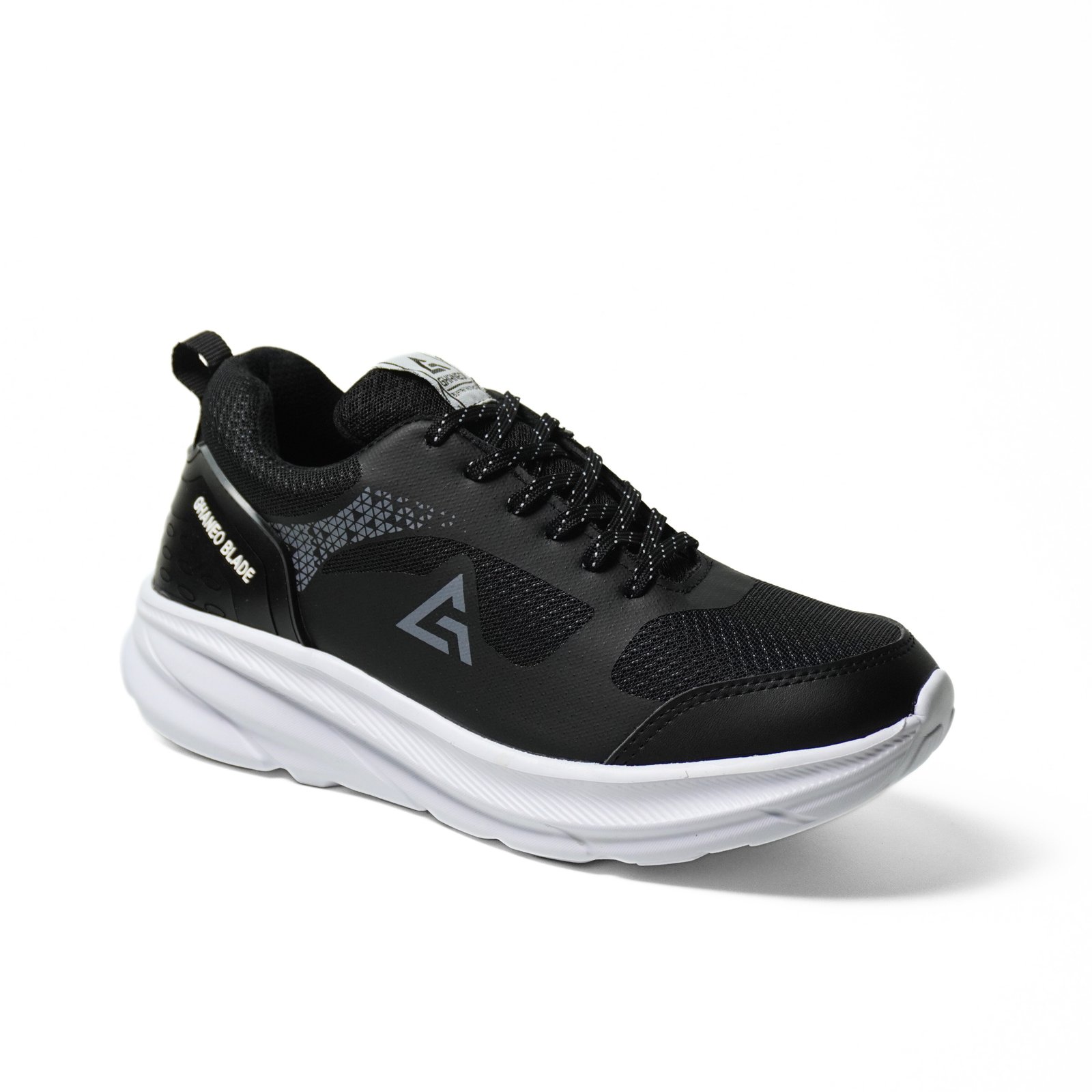 Sepatu Running Ghaneo Blade Full Black - Hitam Abu