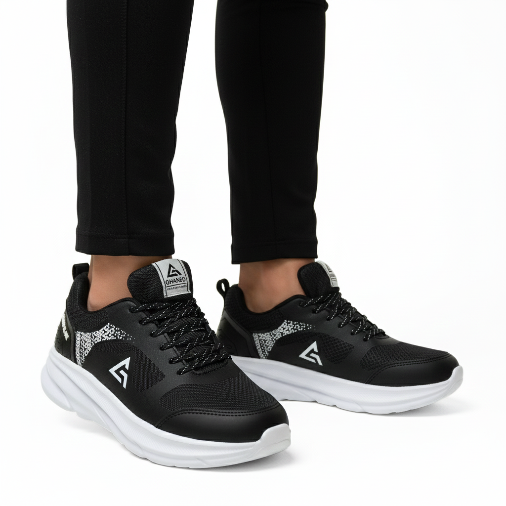 Sepatu Running Ghaneo Blade Hitam Putih - Hitam Putih