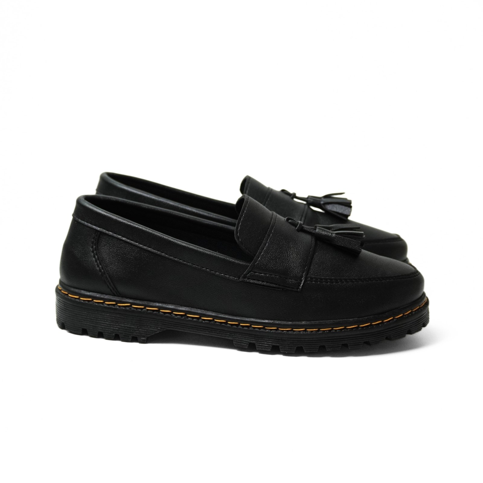 Sepatu Loafers Pria Formal Hitam LM-01 Pita