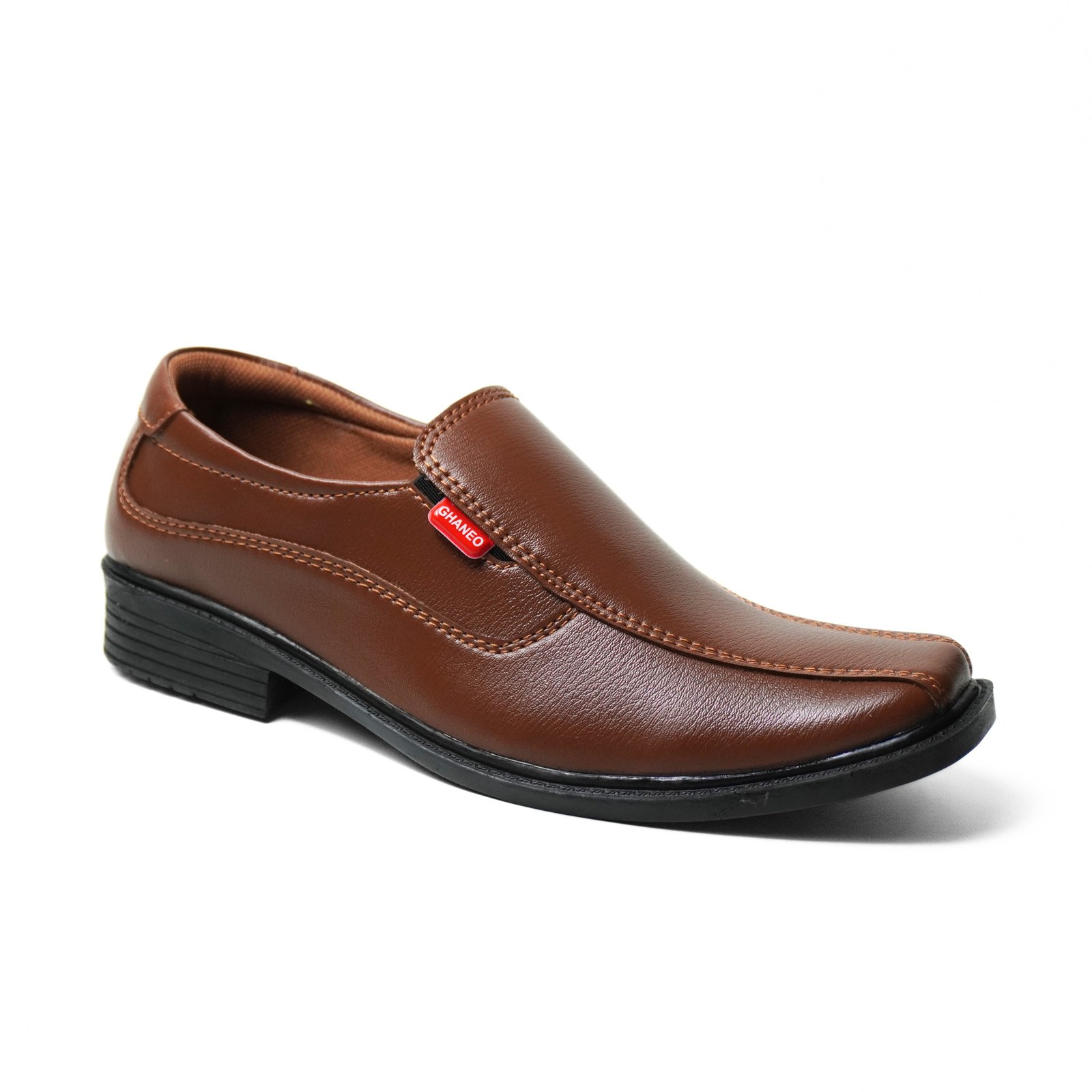 Sepatu Pantofel Pria Formal P-02 Slip On - Coklat
