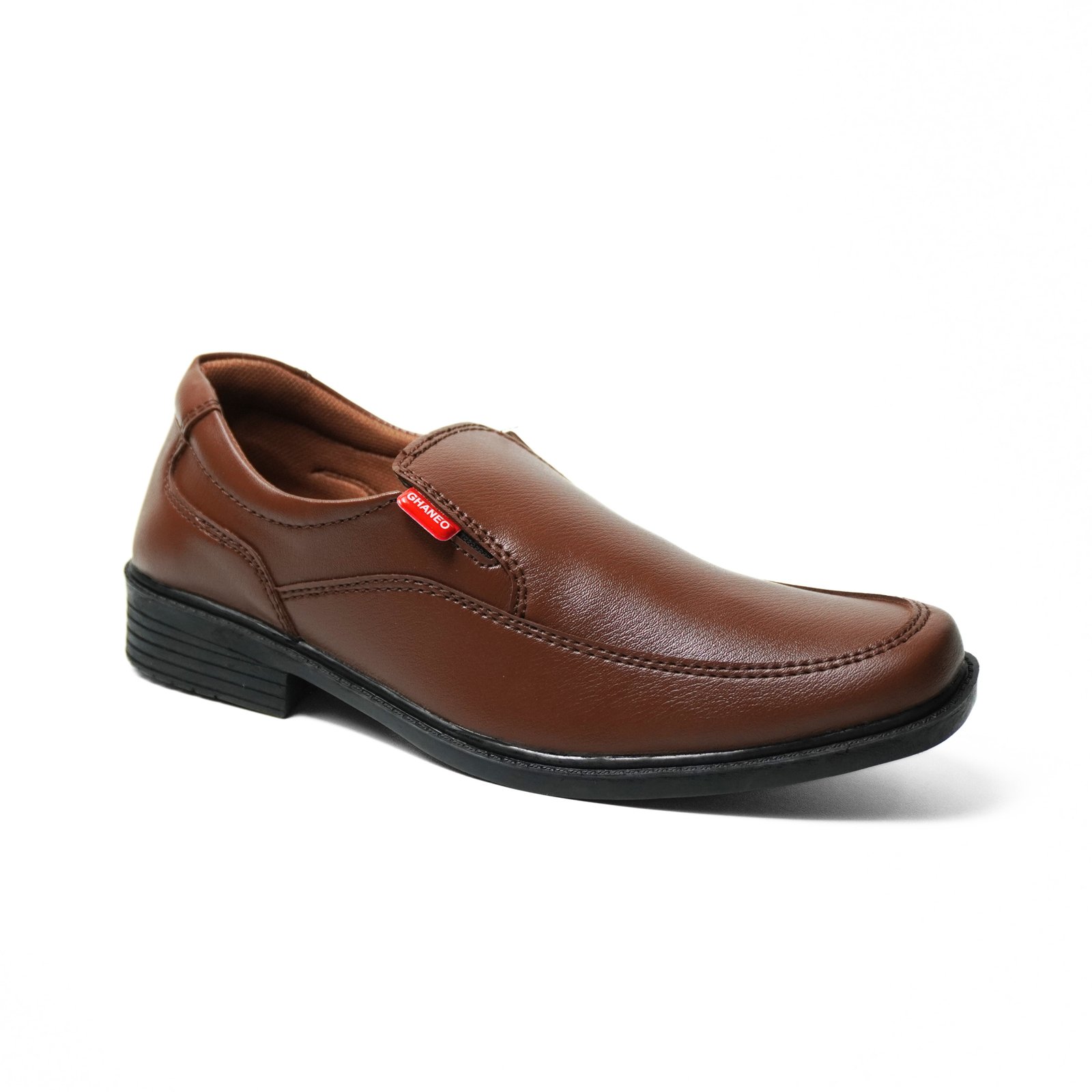 Sepatu Pantofel Pria Formal P-15 Slip On - Coklat