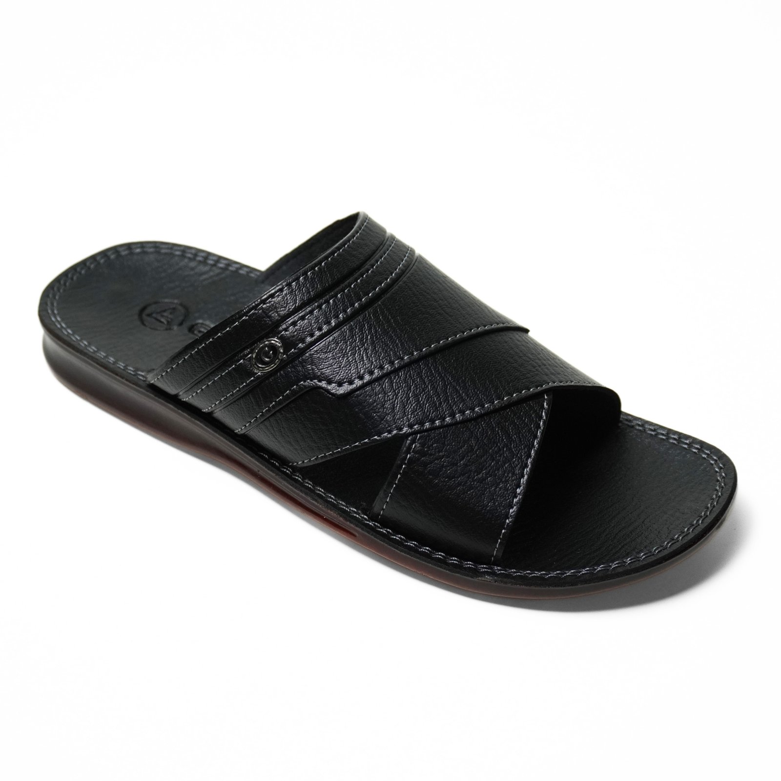 Sandal Pria Kulit GN-06 Selop - Hitam