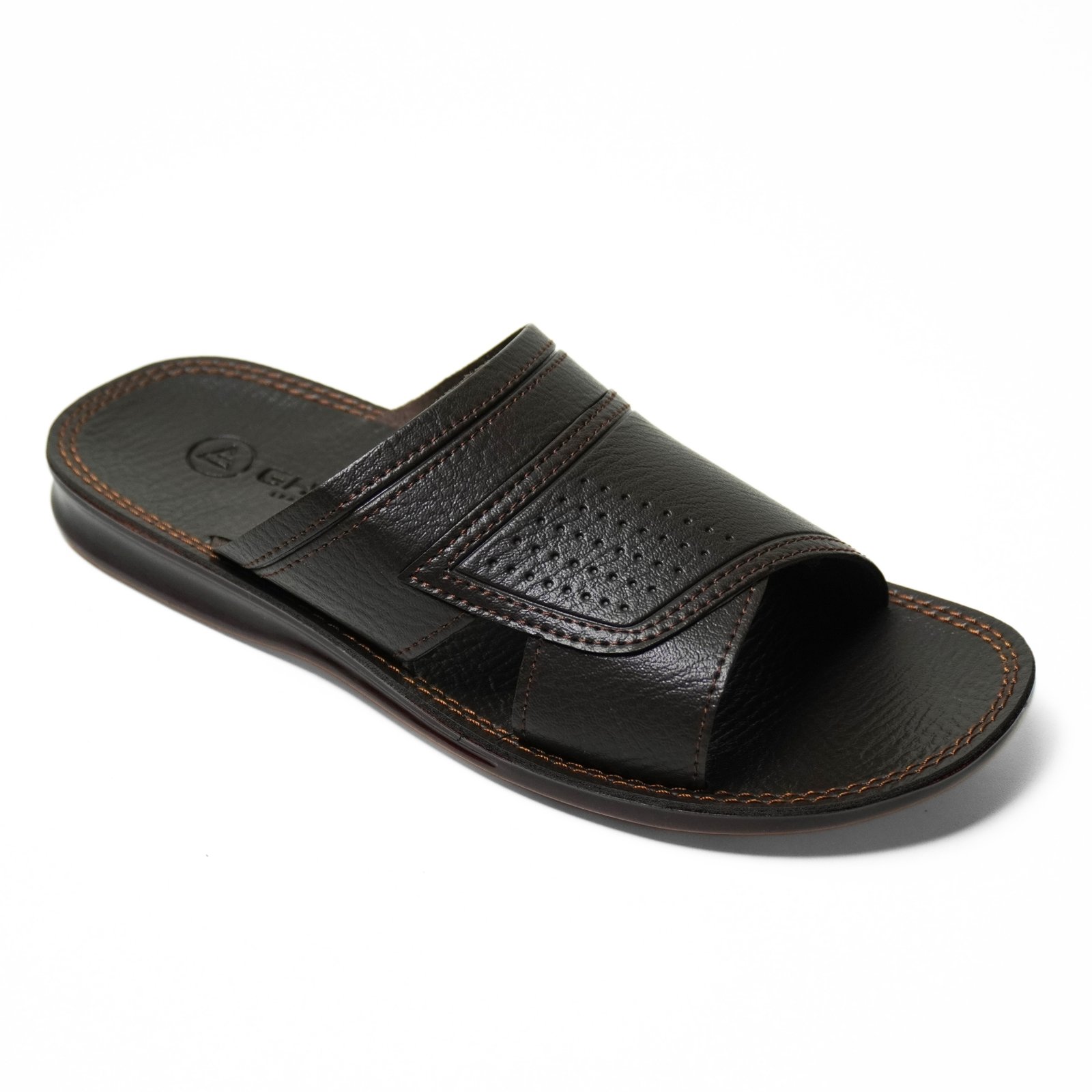Sandal Pria Kulit SB-17 Selop - Coklat