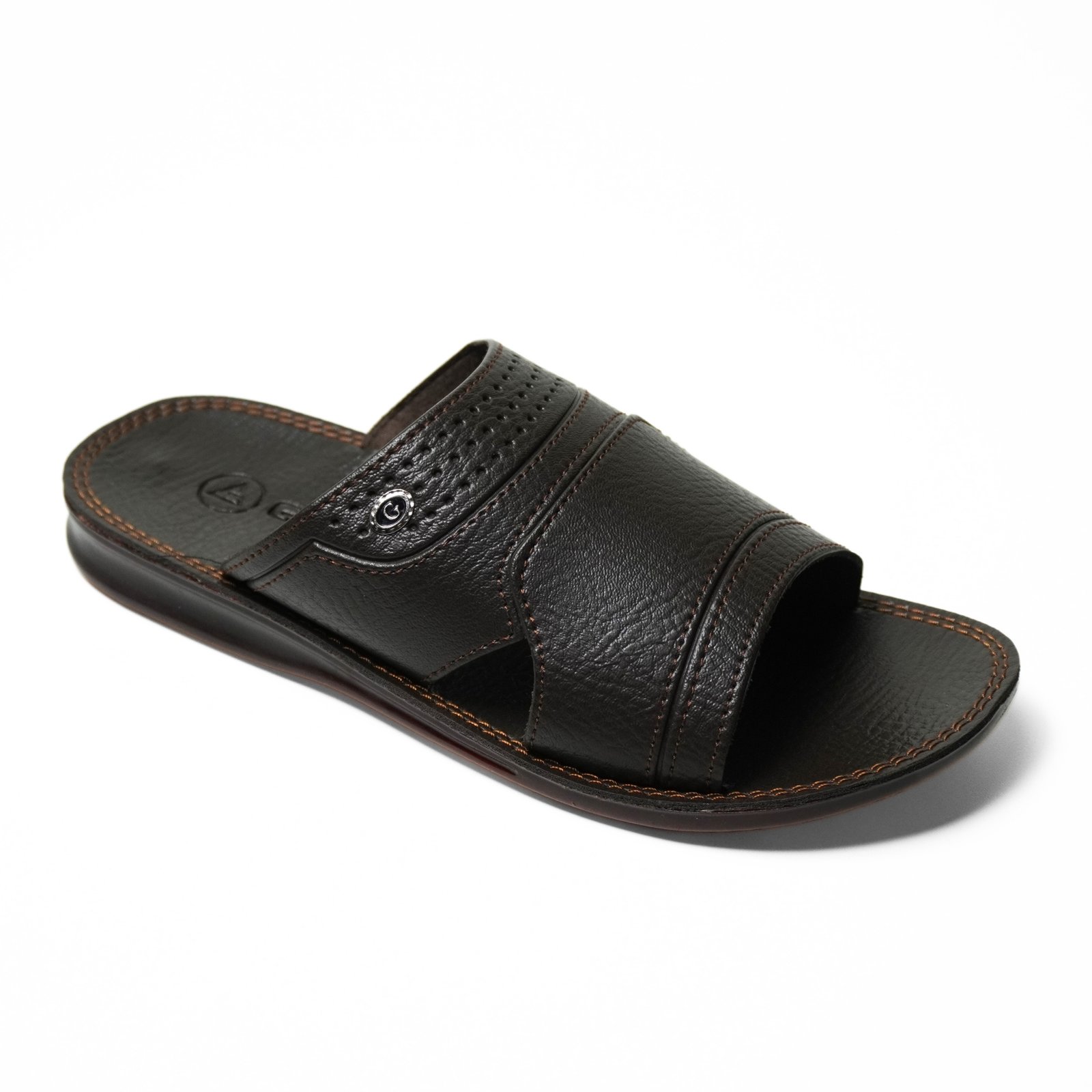 Sandal Pria Kulit SF-35 Selop - Coklat