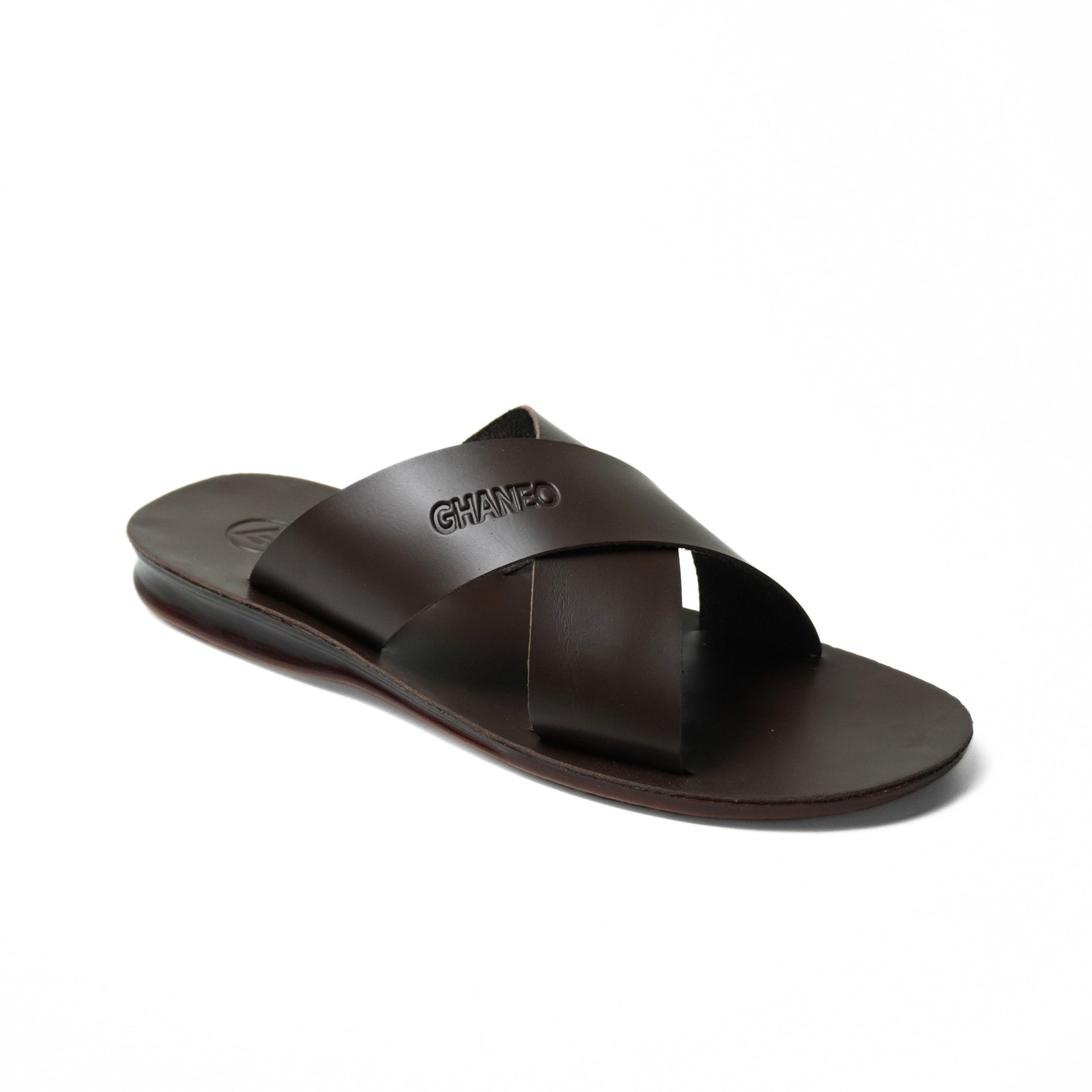 Sandal Pria Kulit G-20 Slide - Coklat