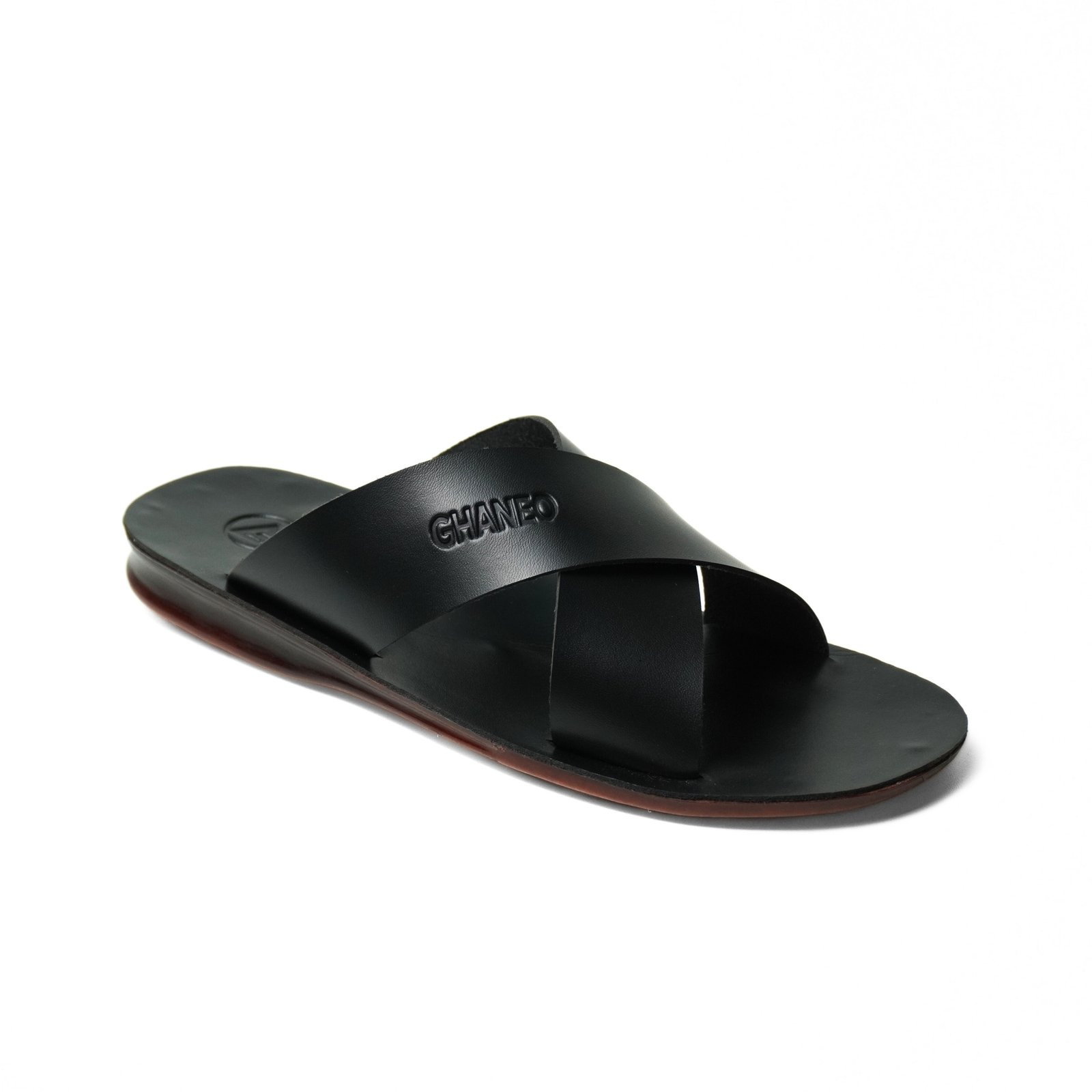 Sandal Pria Kulit G-20 Slide - Hitam