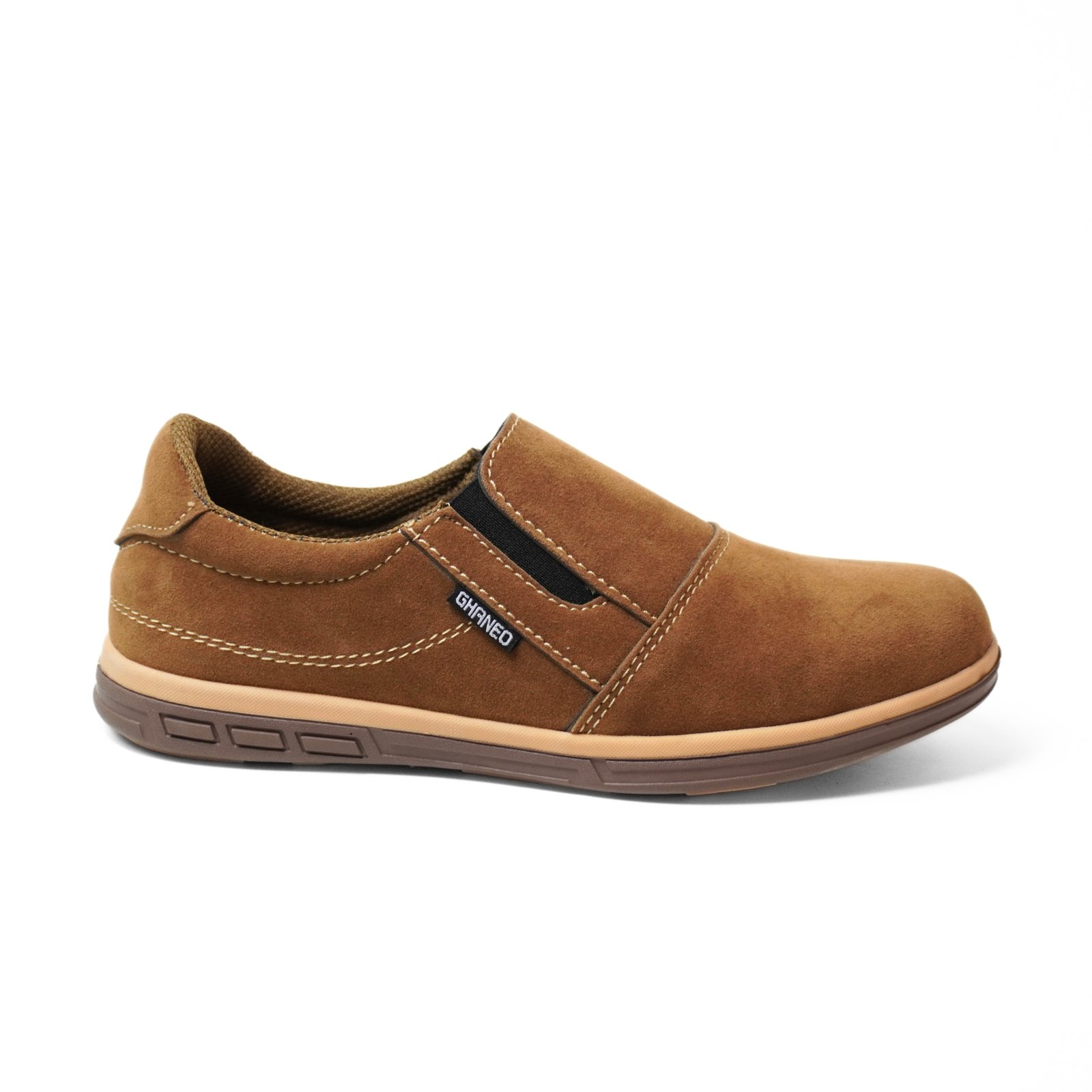 Sepatu Slip On Kulit Suede G-22 Casual - Tan