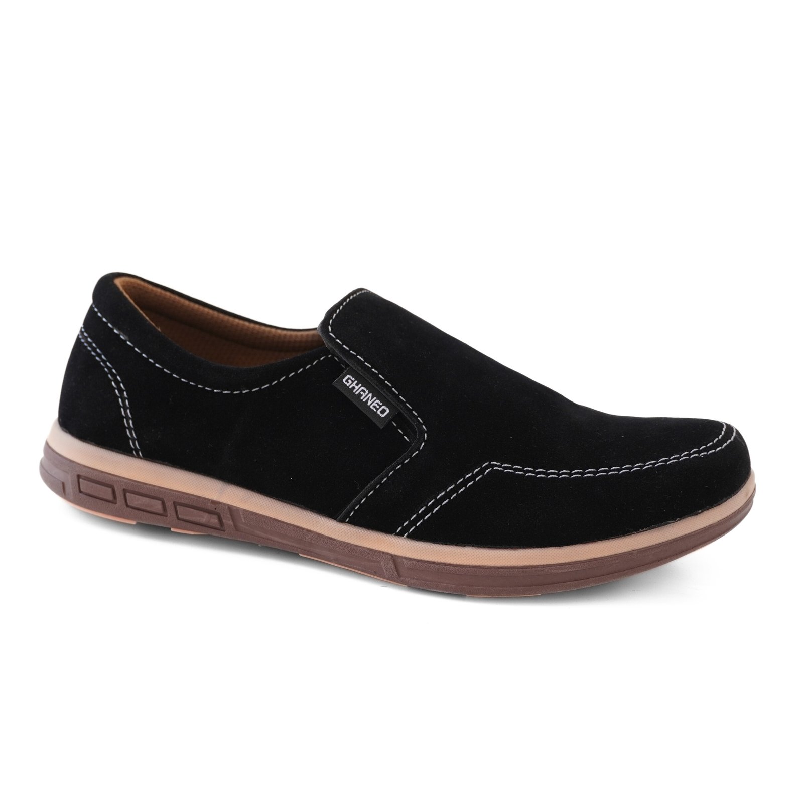 Sepatu Slip On Kulit Suede Casual G-87 Tan