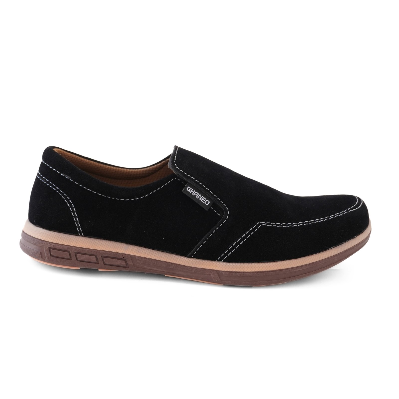 Sepatu Slip On Casual Kulit G-87 Full Black