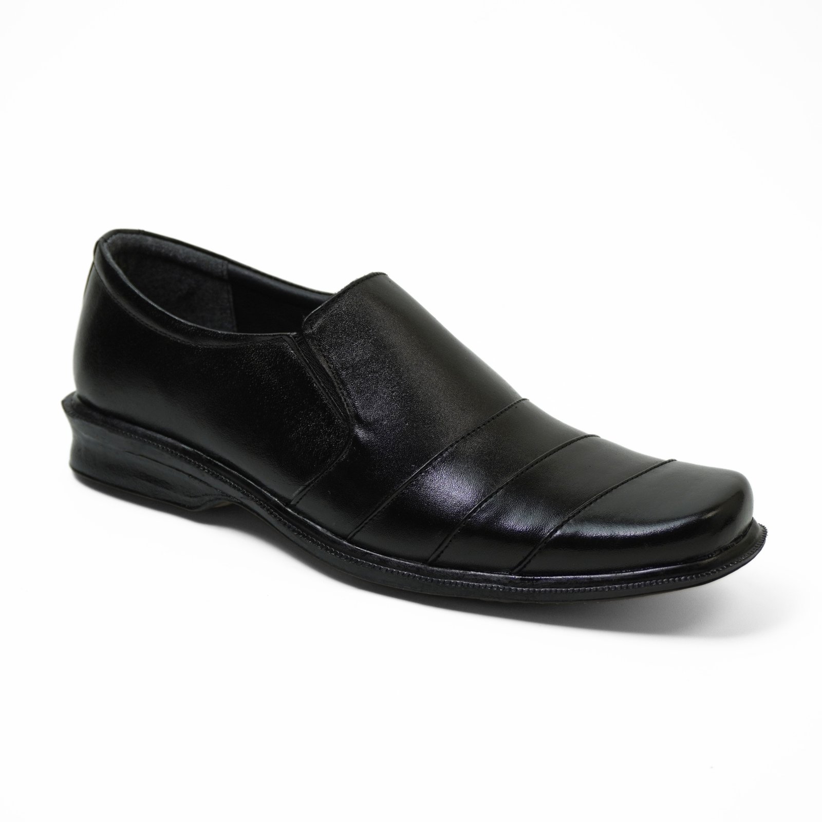 Sepatu Pantofel Pria Kulit Asli SP-3 Slip On - Hitam